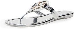 Tory Burch Miller Mirrored Metallic Flip-Flops - Argento - Thumbnail 1