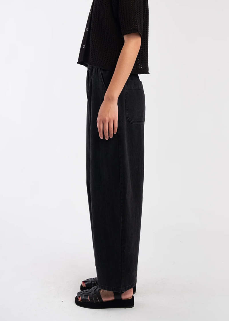 Micaela Greg Barrel Pant - Faded Black Micaela Greg Barrel Pant - Faded Black