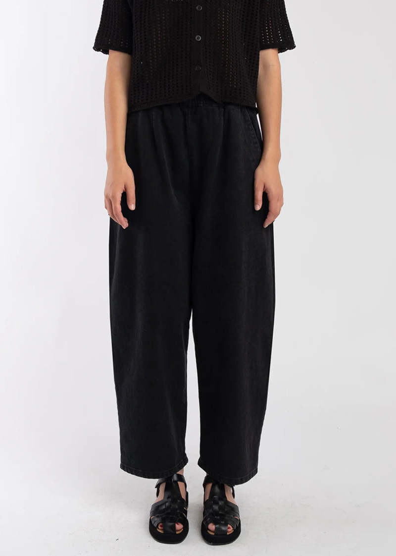 Micaela Greg Barrel Pant - Faded Black Micaela Greg Barrel Pant - Faded Black