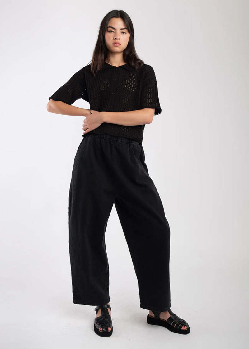 Micaela Greg Barrel Pant - Faded Black Micaela Greg Barrel Pant - Faded Black