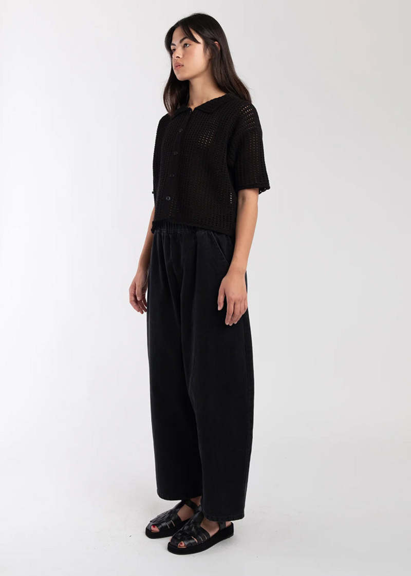 Micaela Greg Barrel Pant - Faded Black Micaela Greg Barrel Pant - Faded Black