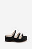 "INTENTIONALLY __________." Fuse Platform Bow Sandal - Black - Thumbnail 5