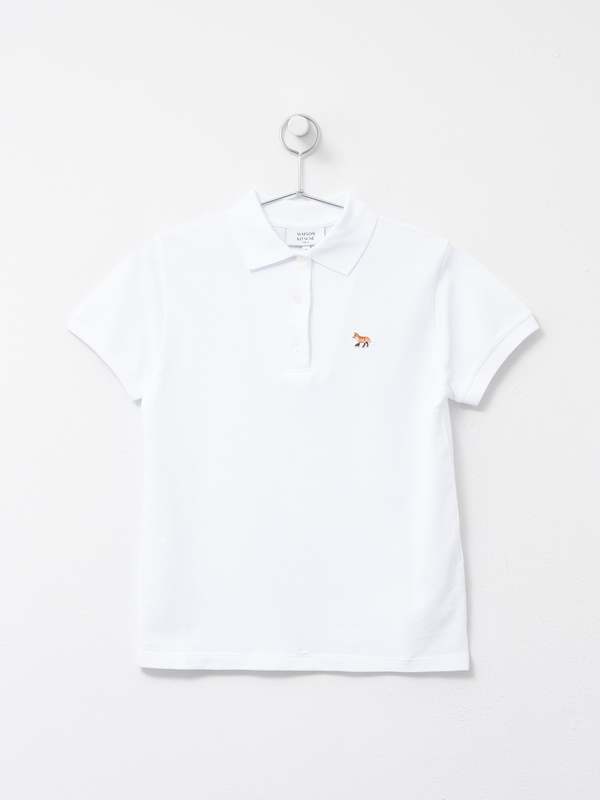 Maison Kitsuné Baby Fox Patch Regular Polo - White P100 | Garmentory