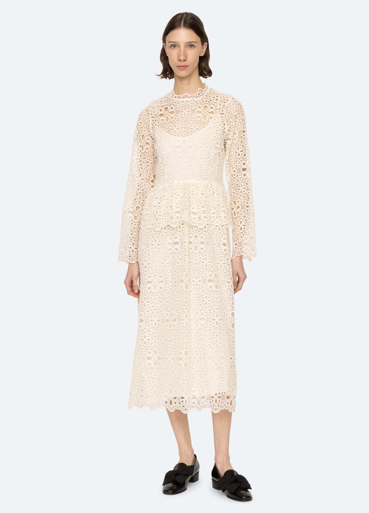 Sea NY Lumi L/S Dress - Cream | Garmentory
