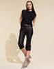 Cynthia Rowley Downtown Leather Capris - Black - Thumbnail 1