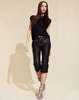 Cynthia Rowley Downtown Leather Capris - Black - Thumbnail 2