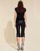 Cynthia Rowley Downtown Leather Capris - Black - Thumbnail 6
