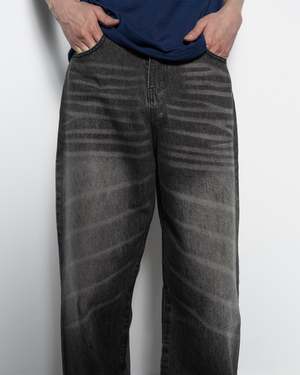 Basketcase Lax Baggy Denim - Faded Black | Garmentory