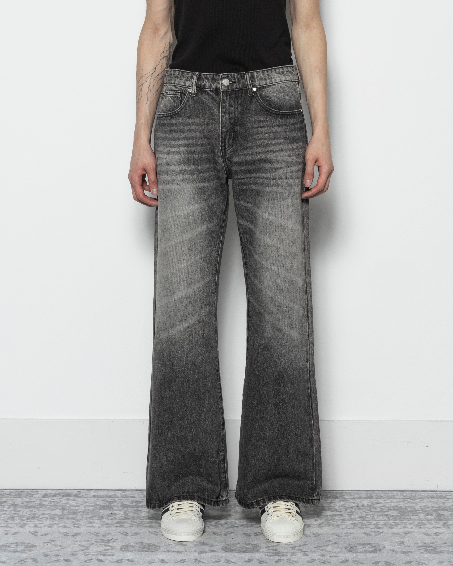 Basketcase Lax Flair Denim - Faded Black | Garmentory