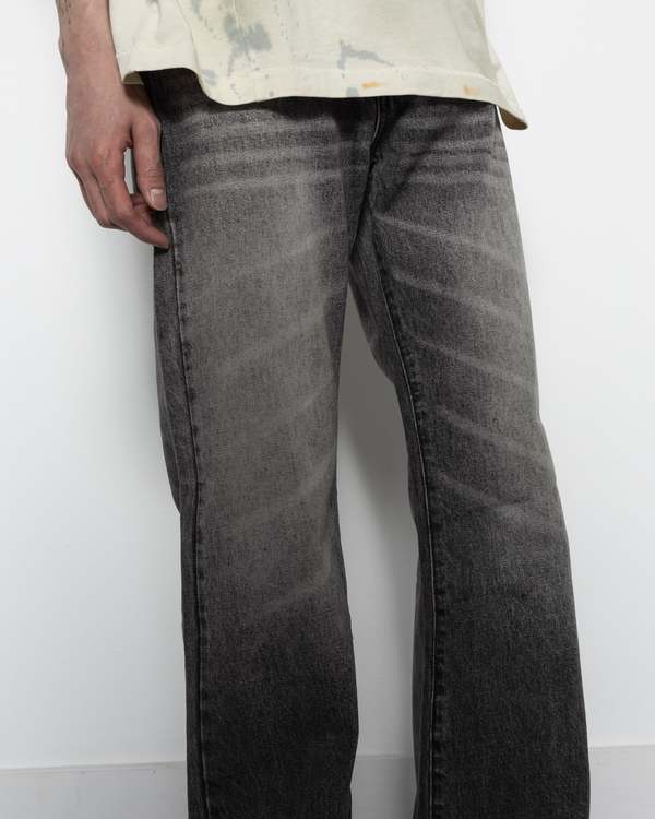 basketcase lax flair denim faded black