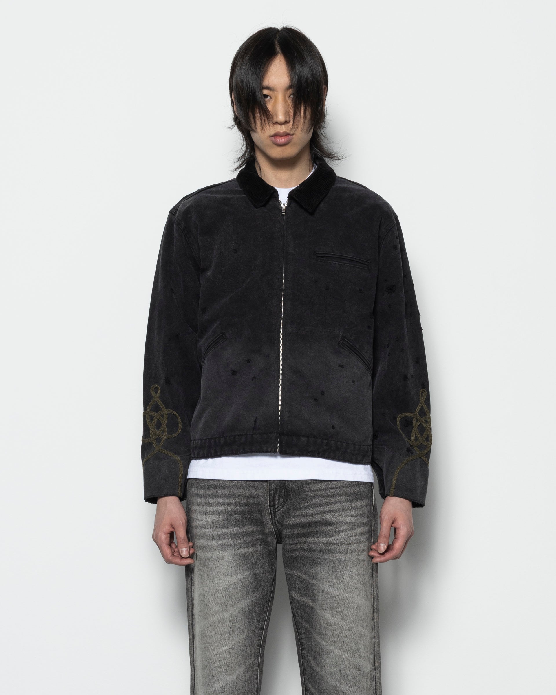 basketcase vintage work jacket + スウェット Basketcase Gallery Factory Work Jacket Vintage Black – PIECES