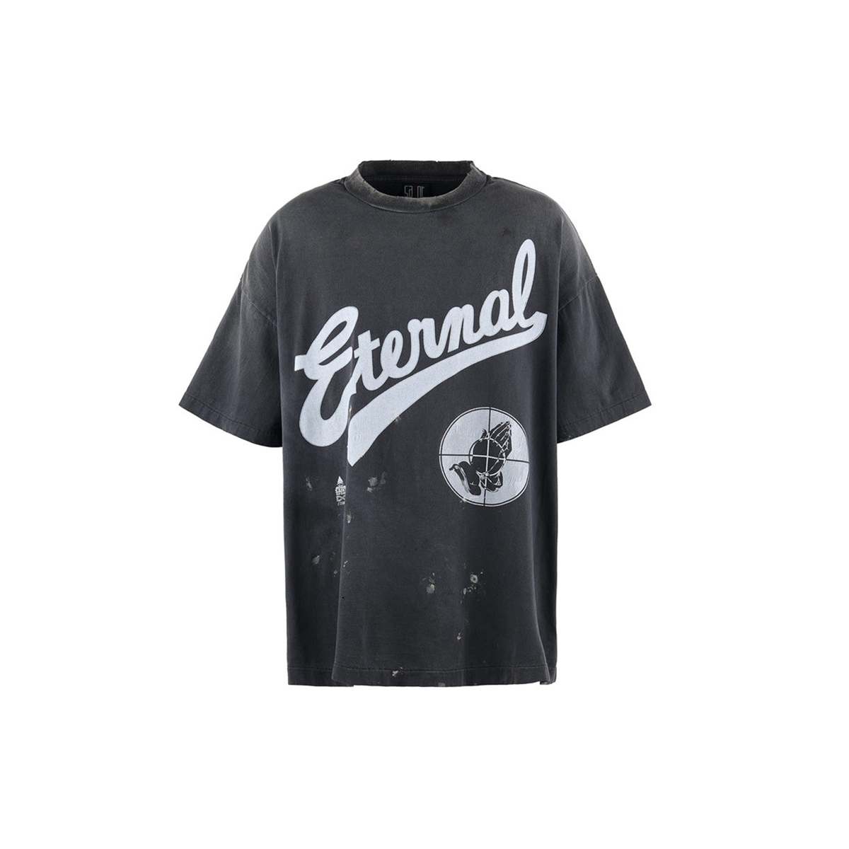 【SAINT Mxxxxxx】 Tシャツ 半袖 REALITY SCHOOL Saint Mxxxxxx Colorful Saint Short Sleeve T-shirt - Black