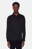 Filippo De Laurentiis Cotton Long Sleeve Polo - Black - Thumbnail 1