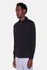 Filippo De Laurentiis Cotton Long Sleeve Polo - Black - Thumbnail 4