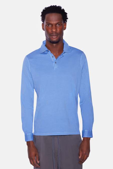 Filippo De Laurentiis Crepe Cotton Polo - Black/White | Garmentory