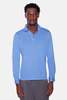 Filippo De Laurentiis Cotton Long Sleeve Polo - Blue - Thumbnail 1