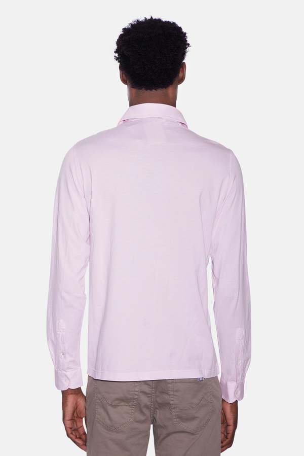 Filippo De Laurentiis Cotton Long Sleeve Polo - Pink