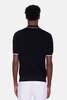 Filippo De Laurentiis Crepe Cotton Polo - Black/White - Thumbnail 3