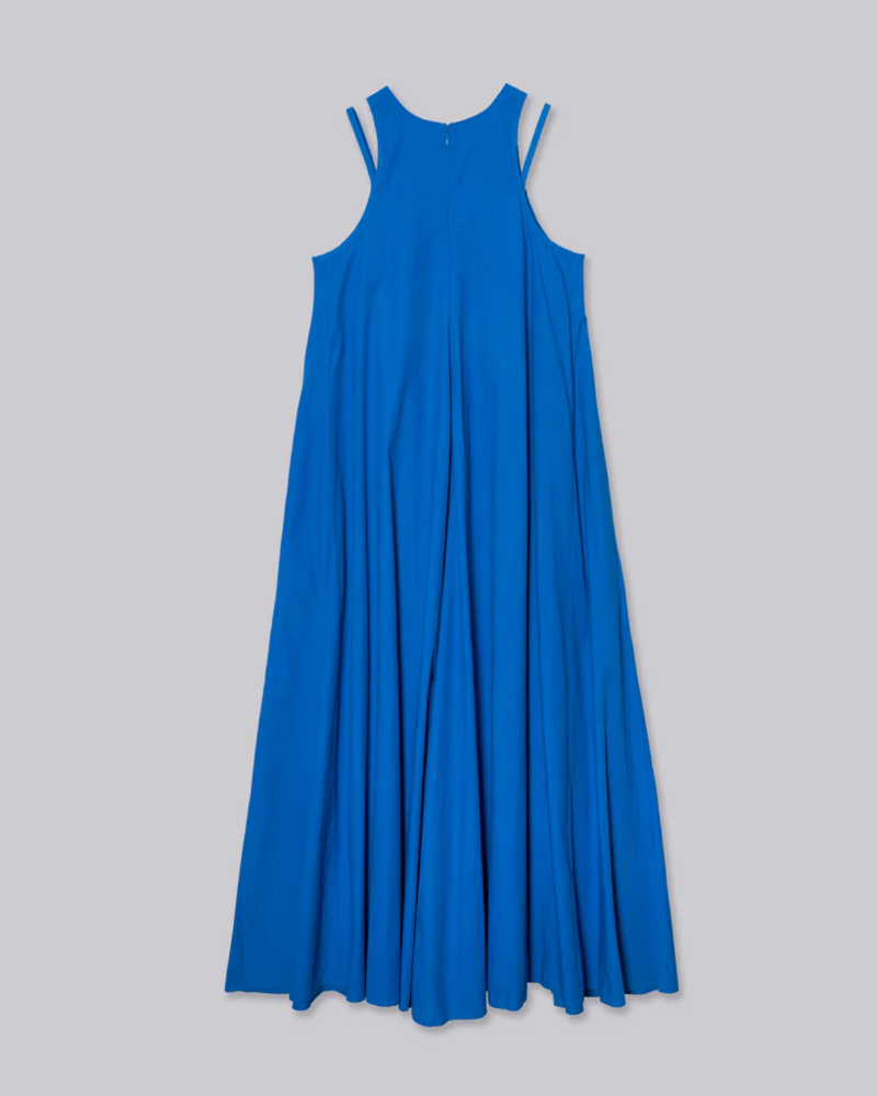 SAYAKA DAVIS Tucked Cocoon Dress ダークネイビー Tucked Cocoon Dress in Cerulean – SAYAKA DAVIS NEW YORK