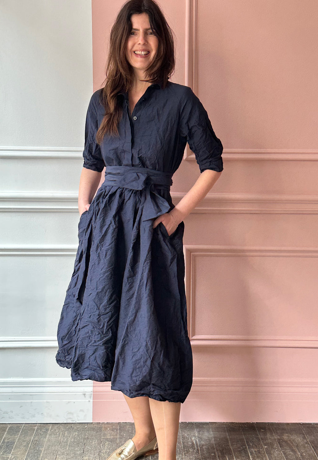Bergfabel Lena Dress - Navy Blue | Garmentory