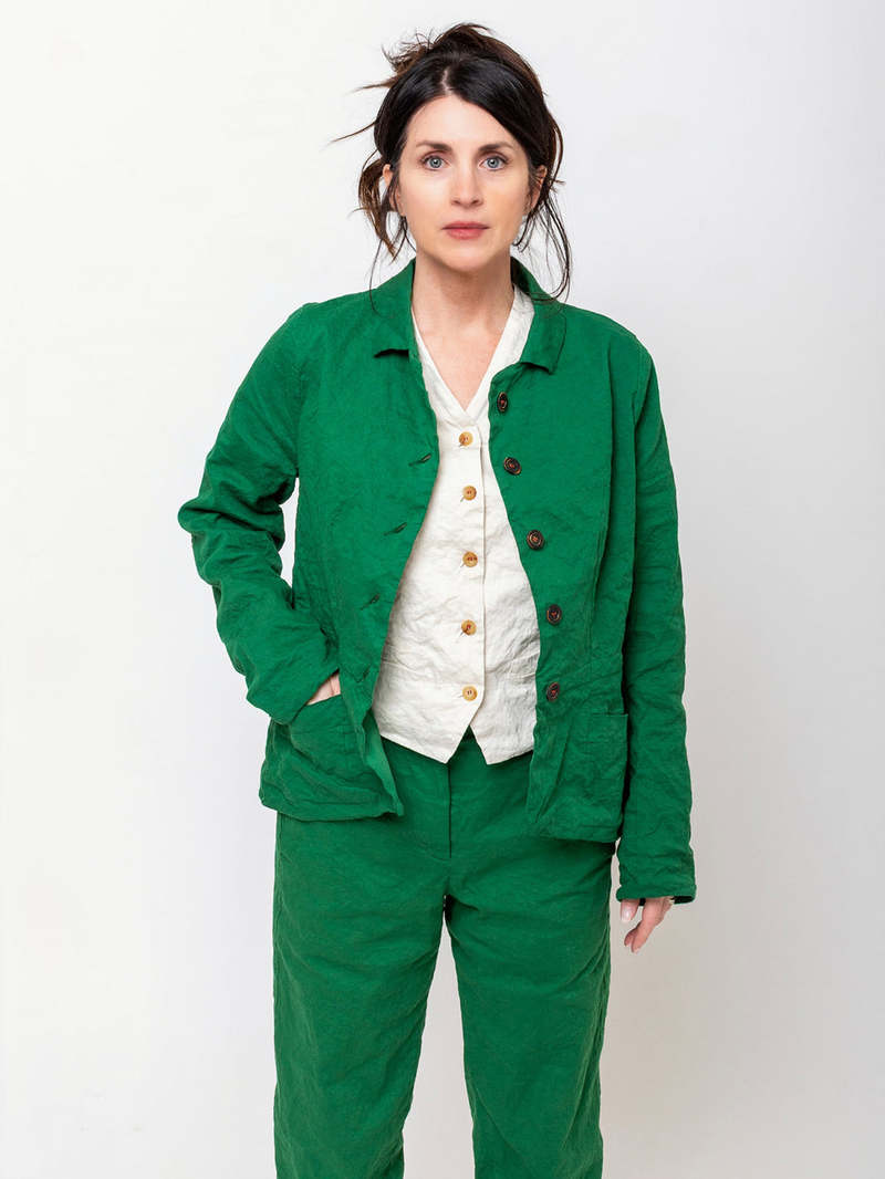 H+ Hannoh Wessel Jerry Gabardine Jacket - Grass