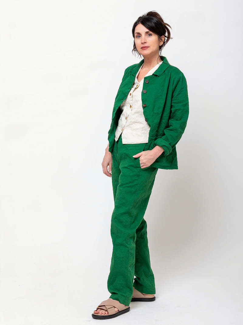 H+ Hannoh Wessel Jerry Gabardine Jacket - Grass