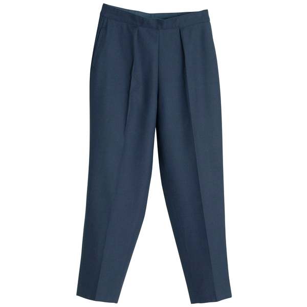 F.C. Winterhoff Pleated Wool Trousers - Blue
