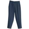 F.C. Winterhoff Pleated Wool Trousers - Blue - Thumbnail 1