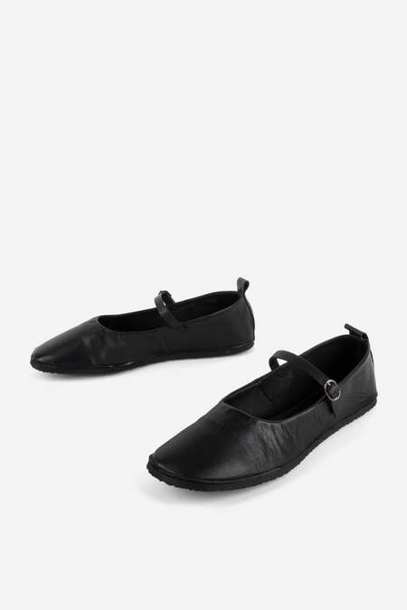 TOGA PULLA BURGUNDY LEATHER FLATS | Garmentory