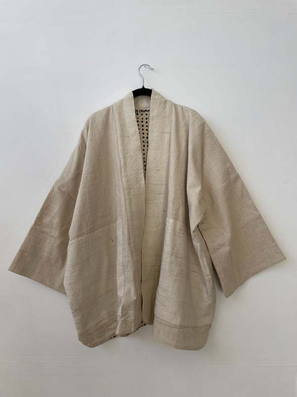 Happy French Gang Inside Dots Coat - White