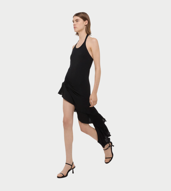 Helmut Lang Wind Halter Dress - Black | Garmentory