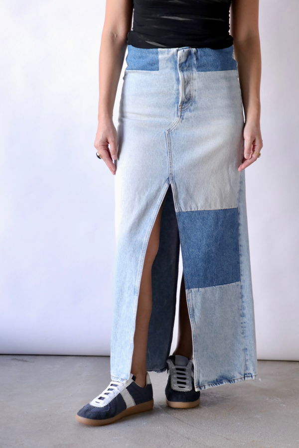 MM6 Maison Margiela Long Denim Skirt - Blue