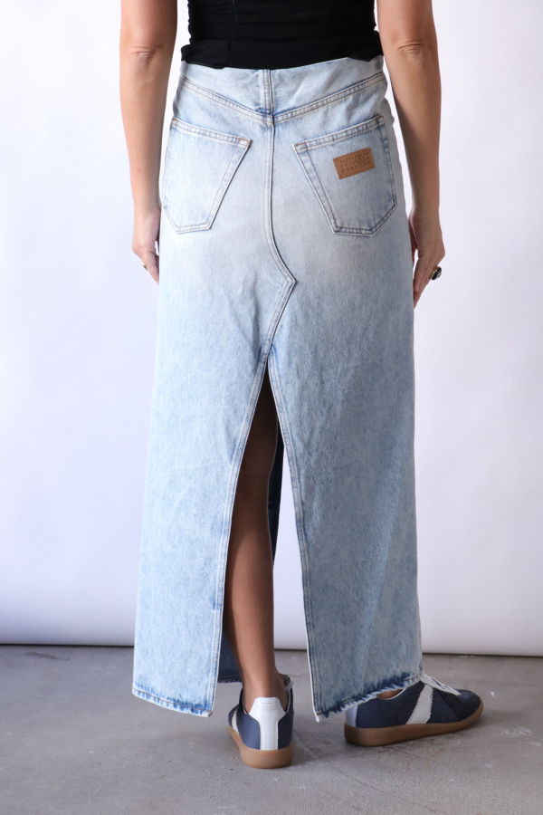 MM6 Maison Margiela Long Denim Skirt - Blue
