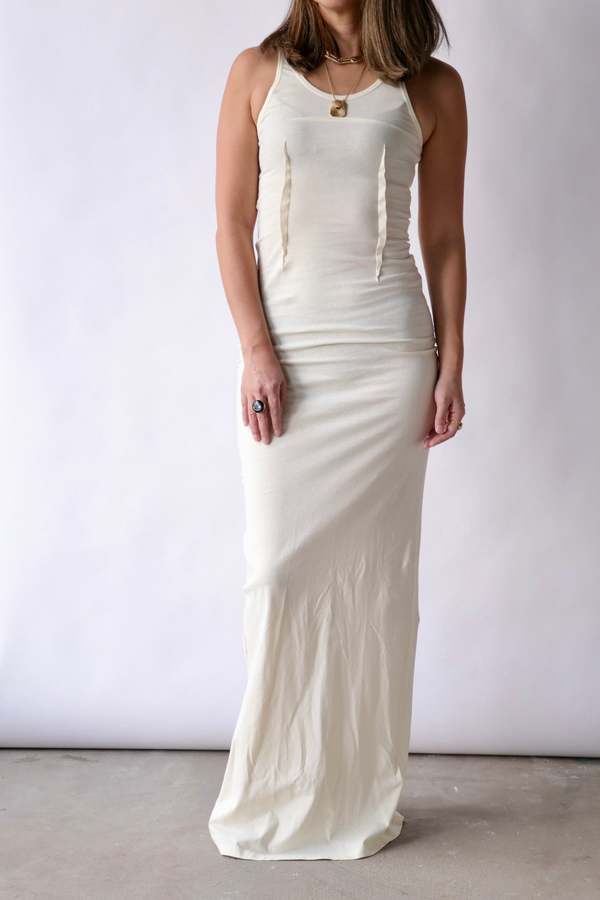 MM6 Maison Margiela Sleeveless Jersey Maxi Dress - White