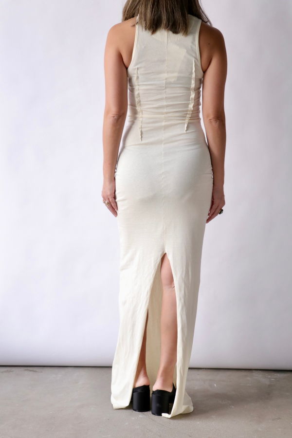 MM6 Maison Margiela Sleeveless Jersey Maxi Dress - White