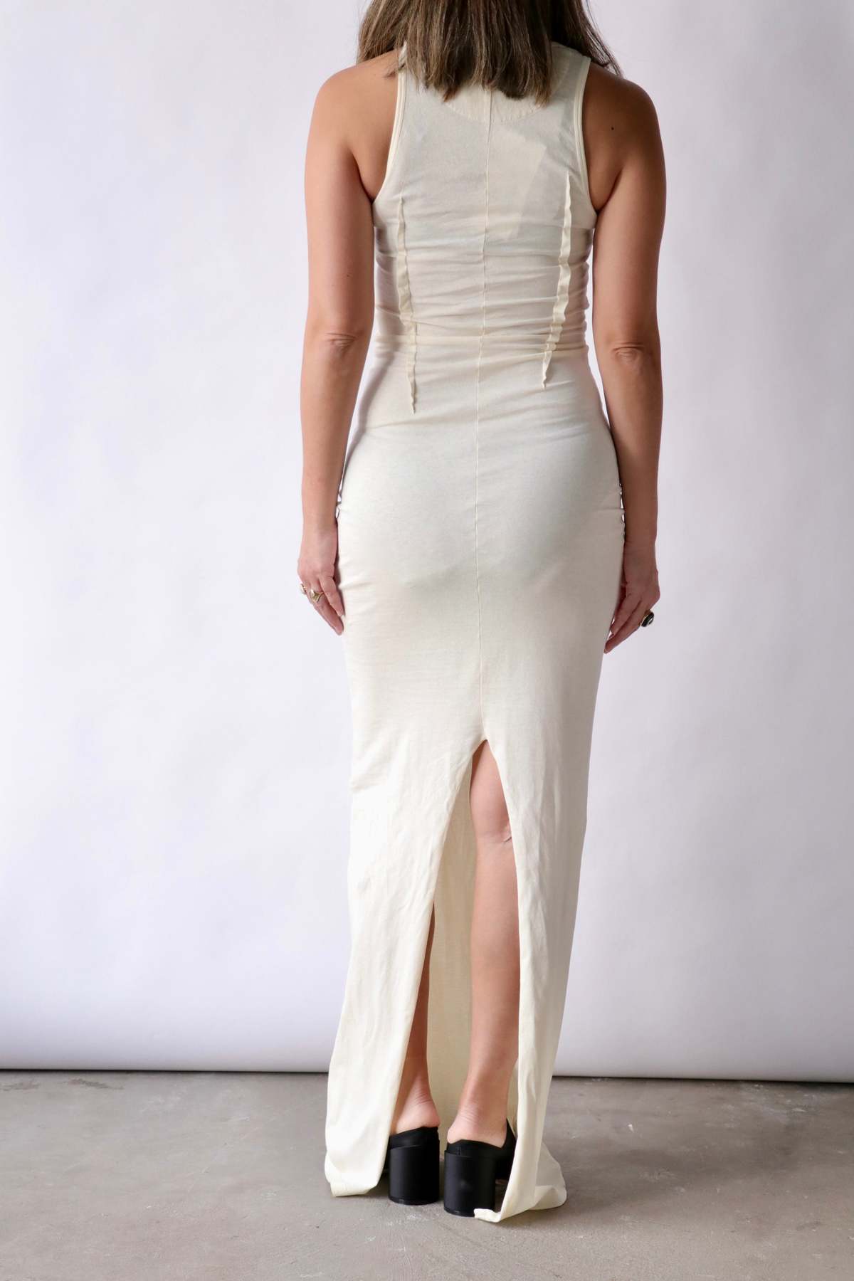 MM6 Maison Margiela Sleeveless Jersey Maxi Dress - White - Image 2 of 4