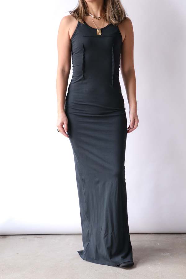 MM6 Maison Margiela Sleeveless Jersey Maxi Dress - Black