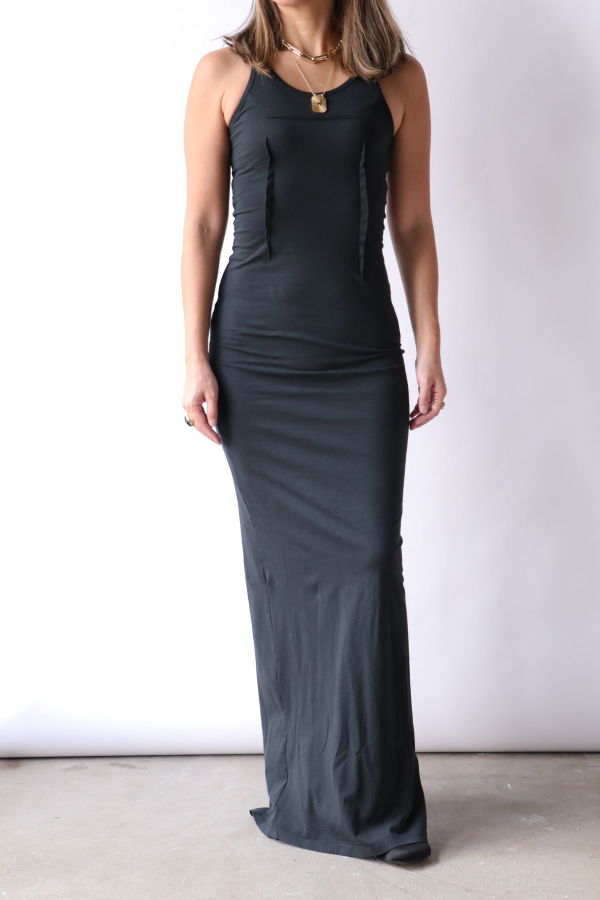 MM6 Maison Margiela Sleeveless Jersey Maxi Dress - Black