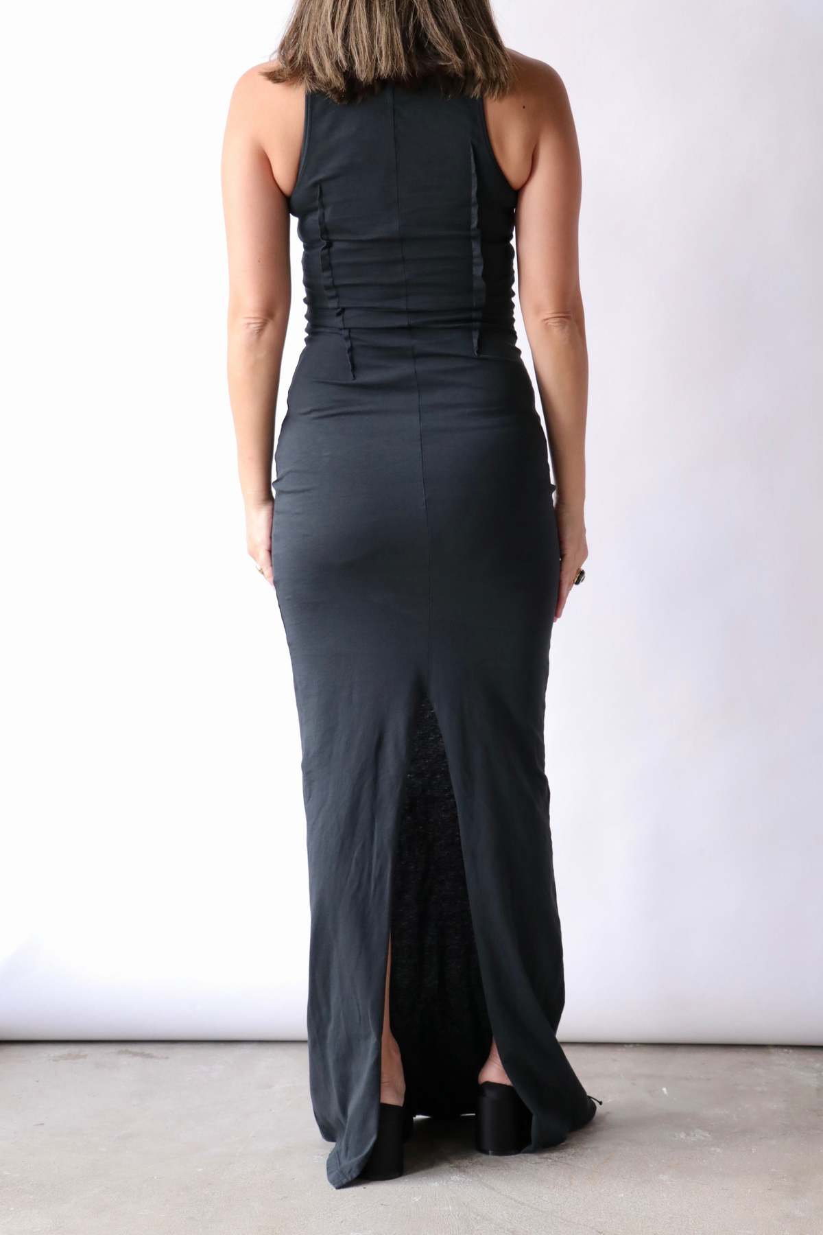 MM6 Maison Margiela Sleeveless Jersey Maxi Dress - Black - Image 2 of 5