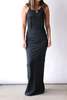 MM6 Maison Margiela Sleeveless Jersey Maxi Dress - Black - Thumbnail 3