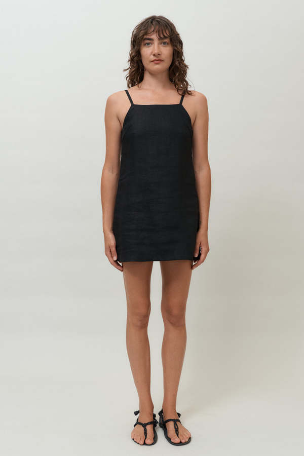 Hakea Carmen Structured Mini Dress - Black