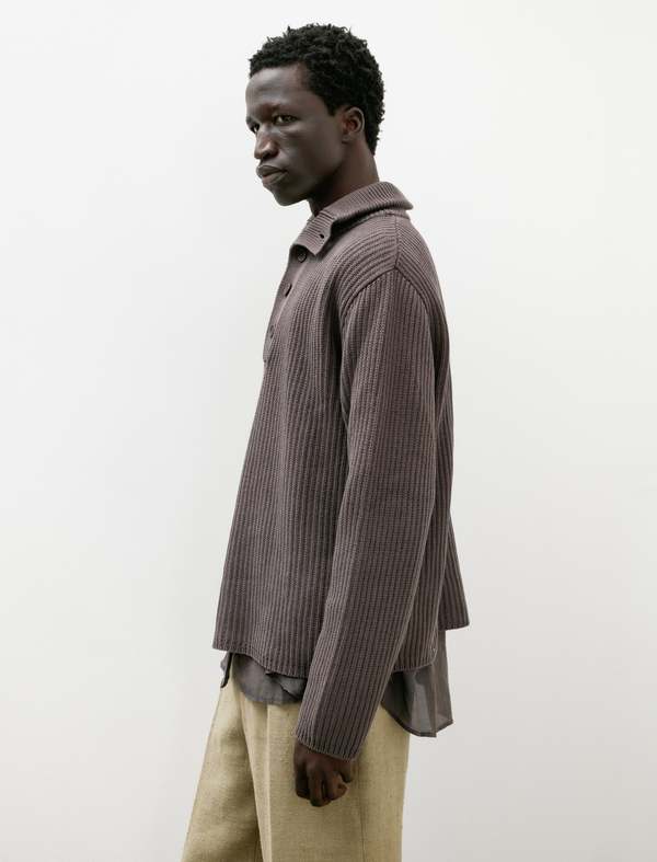 り*ご様 our legacy traditional polo サイズ48 2 Our Legacy - Traditional Polo Shadow Black Crispy Cotton