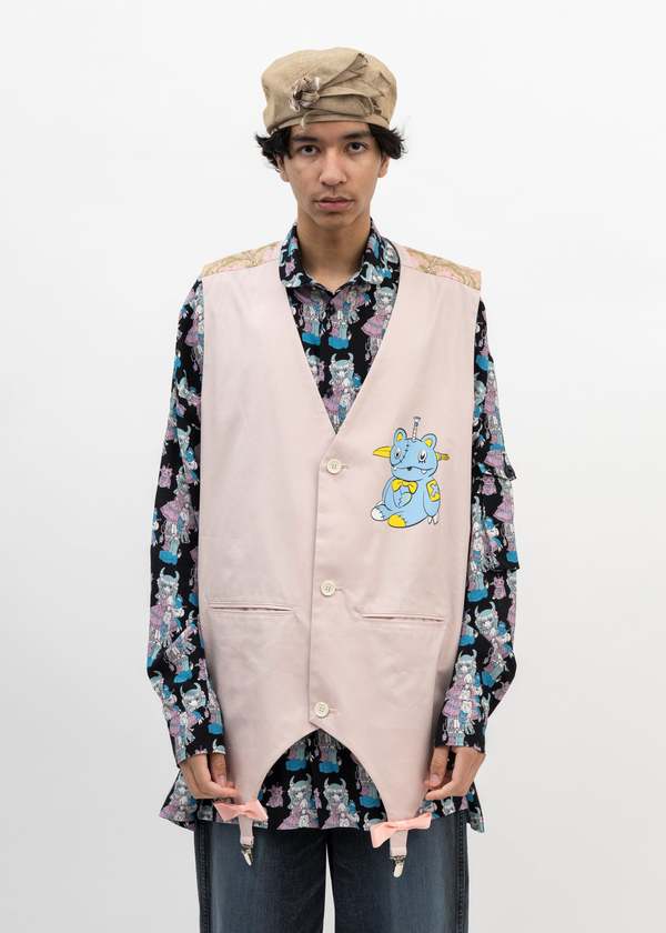 Kidill Garter Gilet Lolita Girl Vest - Pink