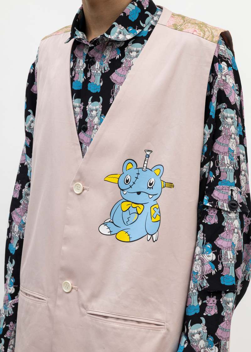 Kidill Garter Gilet Lolita Girl Vest - Pink