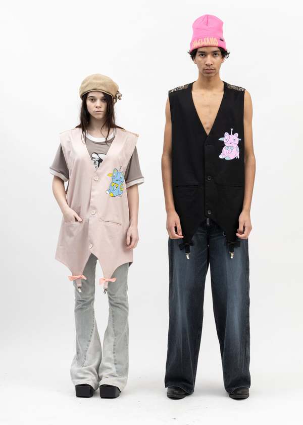 Kidill Garter Gilet Lolita Girl Vest - Pink