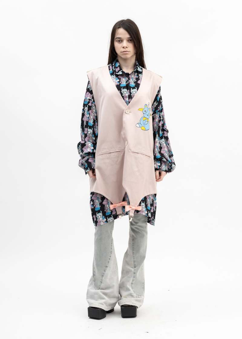 Kidill Garter Gilet Lolita Girl Vest - Pink Kidill Garter Gilet Lolita Girl Vest - Pink