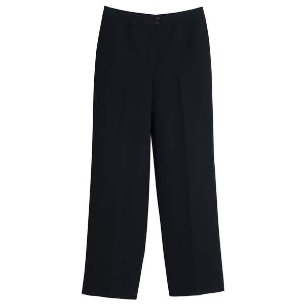 HELA 70s Woolmark Steep Diagonal Twill Weave Trousers - Black