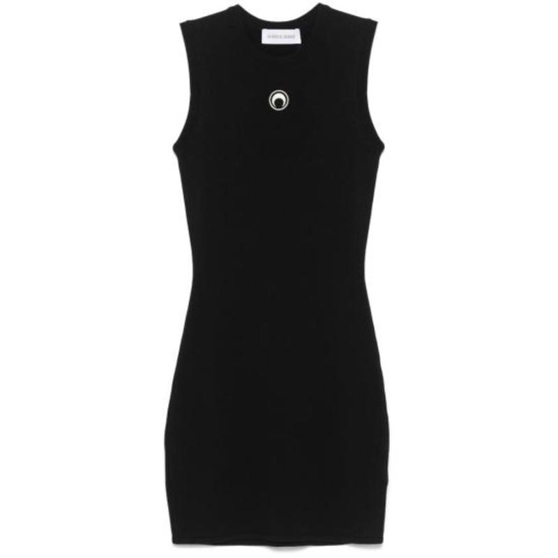 ワンピース MARINE SERRE Women Mid Skirts 25PWDR328ACKNI0511 BK99 Black MARINE SERRE Mid Skirt - Black | Garmentory