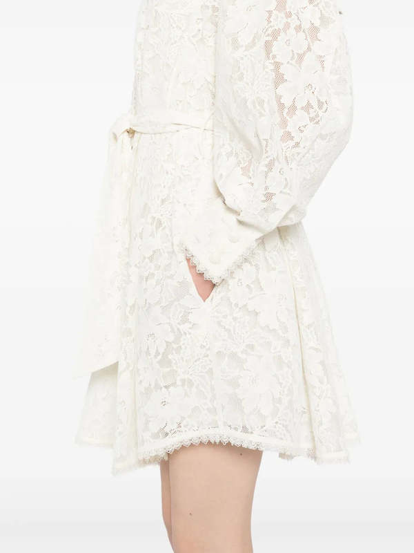 Zimmermann Dawning Tuck Mini Dress - Cream Zimmermann Dawning Tuck Mini Dress - Cream