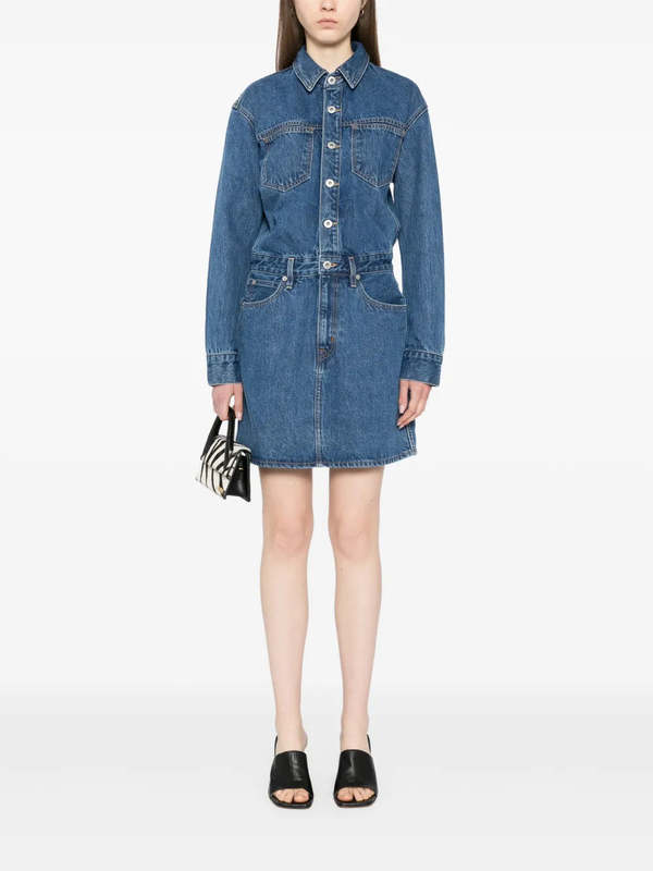 slvrlake denim dress SLVRLAKE Jagger Cotton Denim Minidress